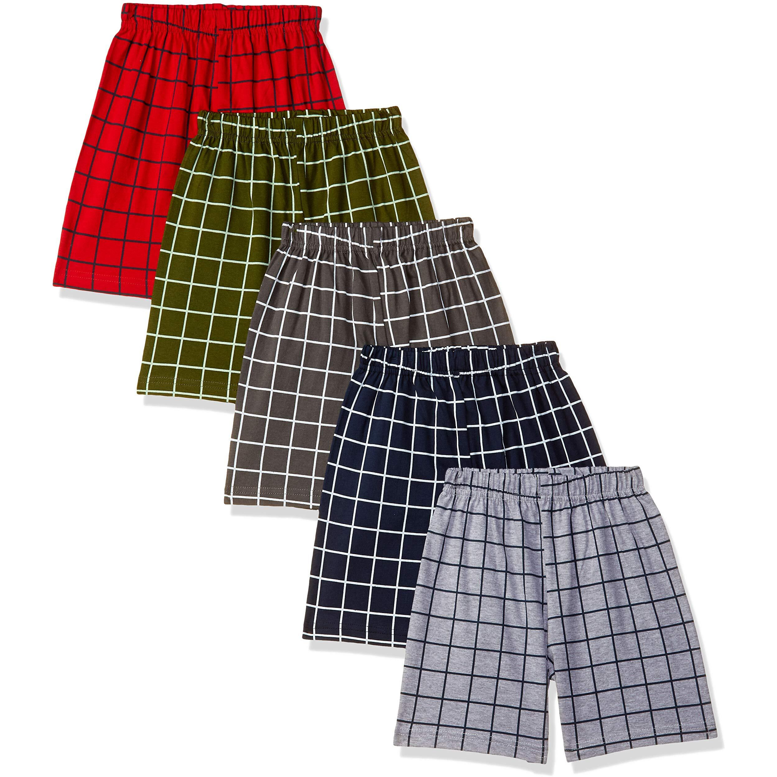 T2F Boy's Bermuda Shorts(Pack Of 5) Multicolour