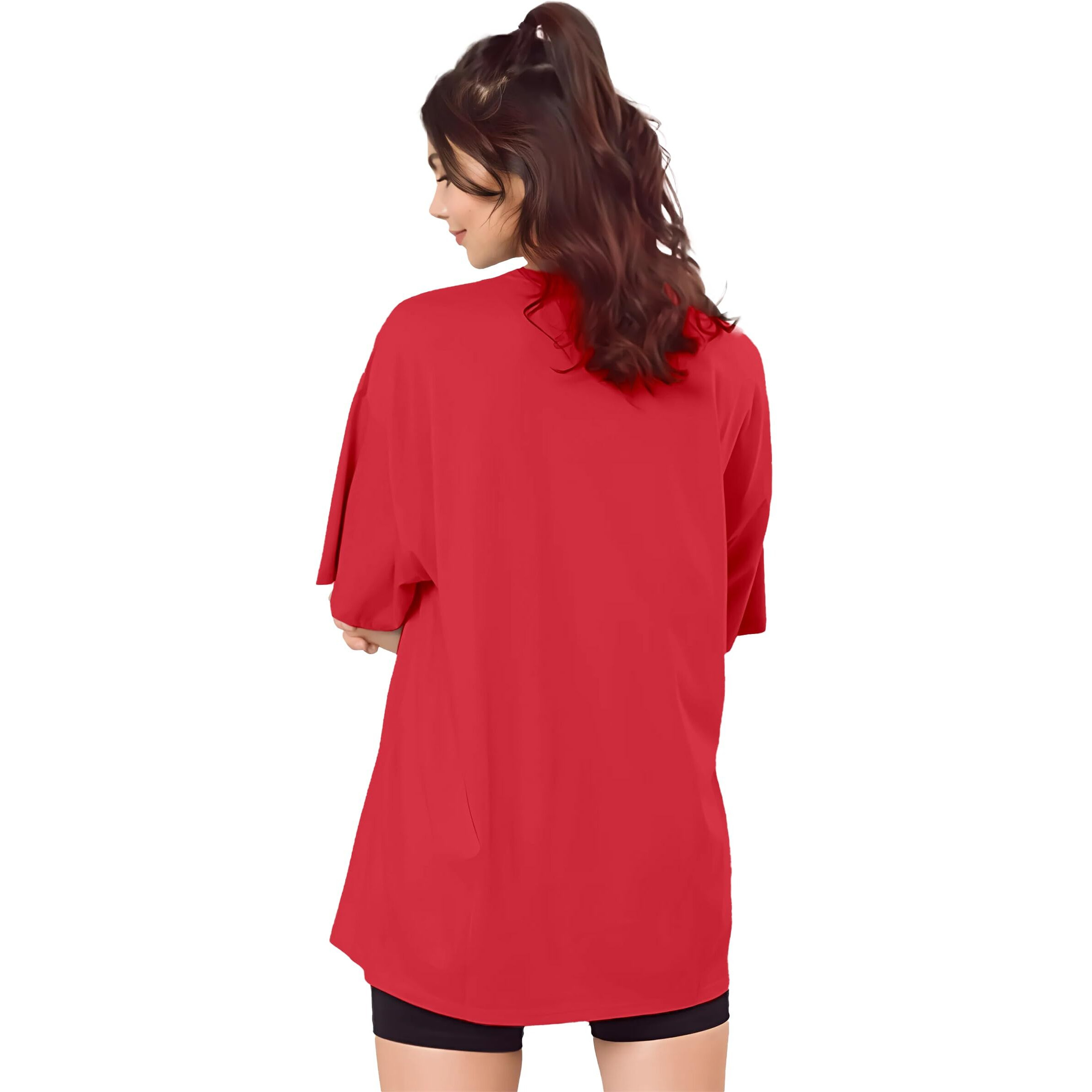 Shodox Womens Oversized Drop Shoulder Printed T-Shirt | Soft, Breathable & Light Weight Cotton Blend | Loose Fit Stylish Top For Girls With Premium Graphic Print