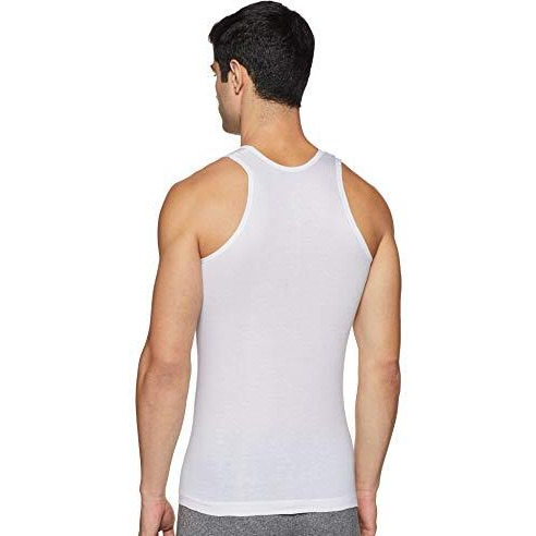 Rupa Jon Men's Solid Regular Fit Vest (Rjnjnvsnrn5P02090_White 90 Cm)