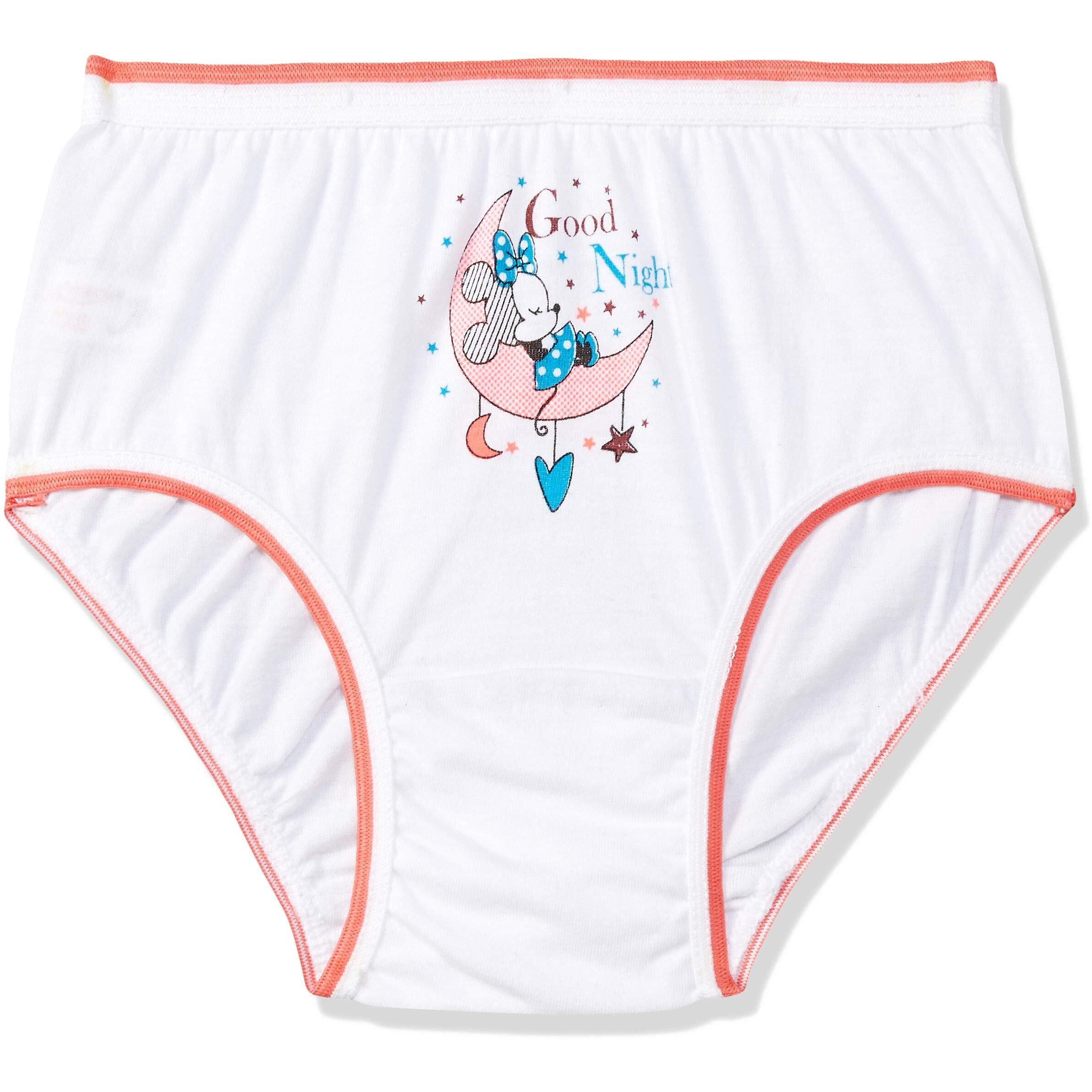 Rupa Jon Printed Panty For Girls, 100% Cotton Fabric, Regular Fit, Pack Of 6 Assorted