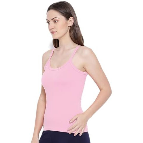 Rupa Women's Cotton Solid Regular Fit Camisole (201-5P_Multicoloured S)
