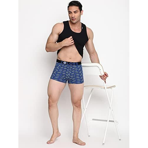 Rupa Classic Regular Solid Frontline Men's Printed Mini Trunks | Soft-Touch Cotton Stretch | Snug Fit | Breathable Fabric | Pack Of 1-Assorted Colour & Print May Vary (Pack Of 2) (105 85)