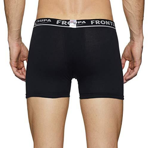 Rupa Frontline Men's Pure Cotton In Regular Solid Drawer (Pack Of 2) (Fl Hnk_Navy,Black_090)