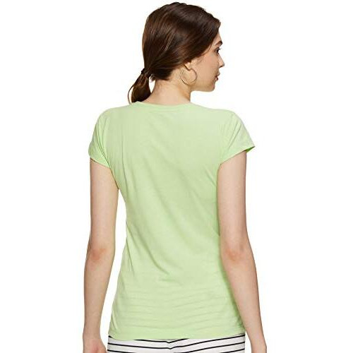 Rupa Softline Women's Solid Regular Fit T-Shirt (Sltvn09Vprdgrn_Green_L