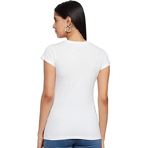 Rupa Softline Women's Solid Regular Fit T-Shirt (Sltrn01Wh_White_L