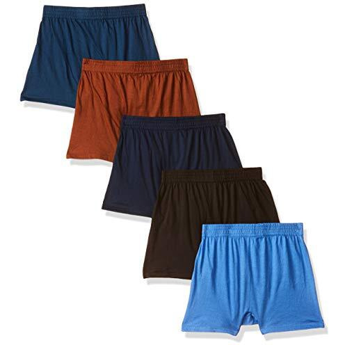 Rupa Jon Trunk For Boys, 100% Cotton Material, Ultra Soft Waistband, Solid Pattern, Regular Fit, Pack Of 5 Assorted