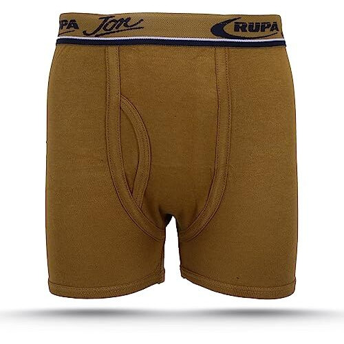 Rupa Jon Solid Trunk For Boys, 100% Cotton Fabric, Outer Elastic, Regular Fit, Pack Of 3