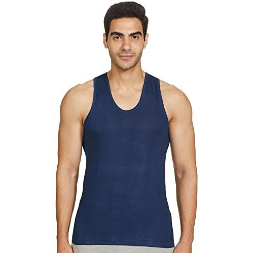 Rupa Jon Sleeveless Vest For Men, 100% Cotton Fabric, Round Neck, Pack Of 3 Assorted