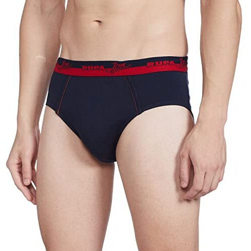 Rupa Jon Men's Cotton Brief (Pack Of 3)(8903978687575_Jn Brief_95_Navy/Sky/Airf)(Colors And Prints May Vary)
