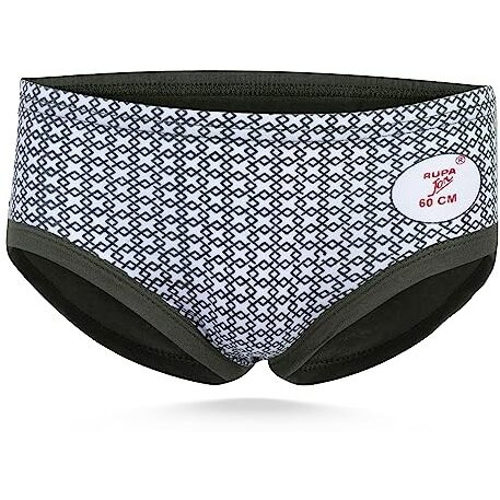 Rupa Jon Printed Brief For Boys, 100% Cotton Fabric, Regular Fit, Pack Of 5 Assorted