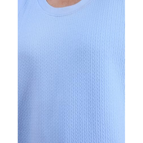 Colors Men Jacquard Sleeveless T-Shirt - 100% Cotton, Breathable, Super Stretch, Anti-Fungal Dye Vest. Pack Of 1