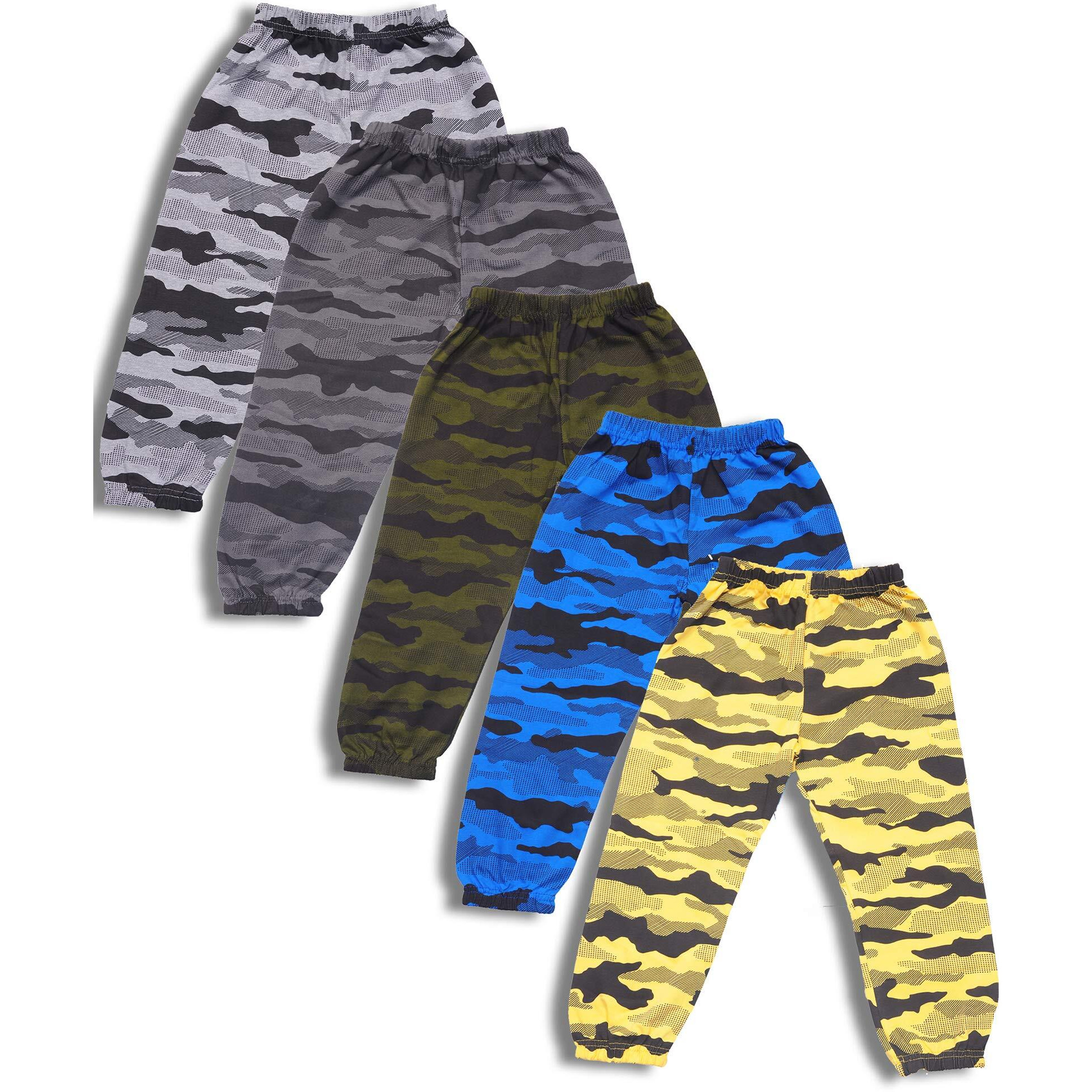 T2F Boy Mid Rise Regular Fit Track Pants (Bystrk03_Multicolor 4_8-9 Years)