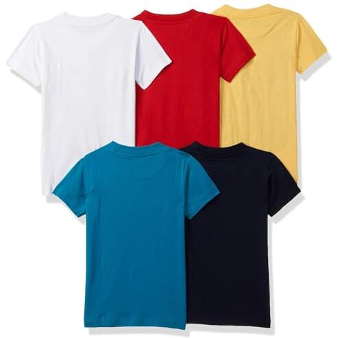 T2F Boy Cotton Printed Regular Fit T-Shirt (Pack 0F 5),Multicolour,4-5 Years