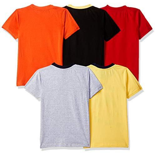 T2F Boy Cotton Printed Regular Fit T-Shirt (Pack Of 5),Multicolour,4-5 Years