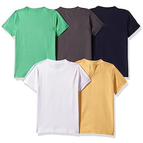 T2F Boy Cotton Printed Regular Fit T-Shirt (Pack Of 5),Multicolour,6-7 Years