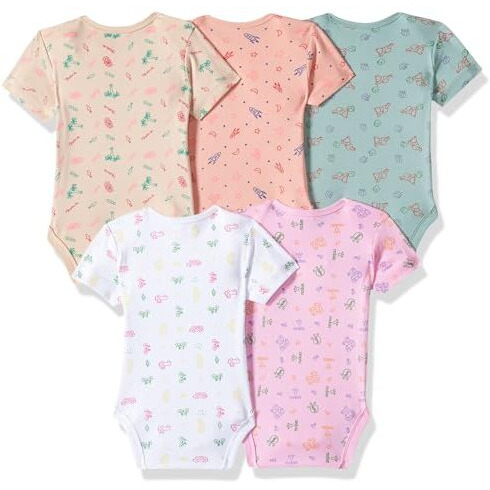 T2F Baby Girl And Baby Boys Rompers Bodysuits (Pack Of 5)(Baby-Romp-02_Multicolor 2_0-3M)