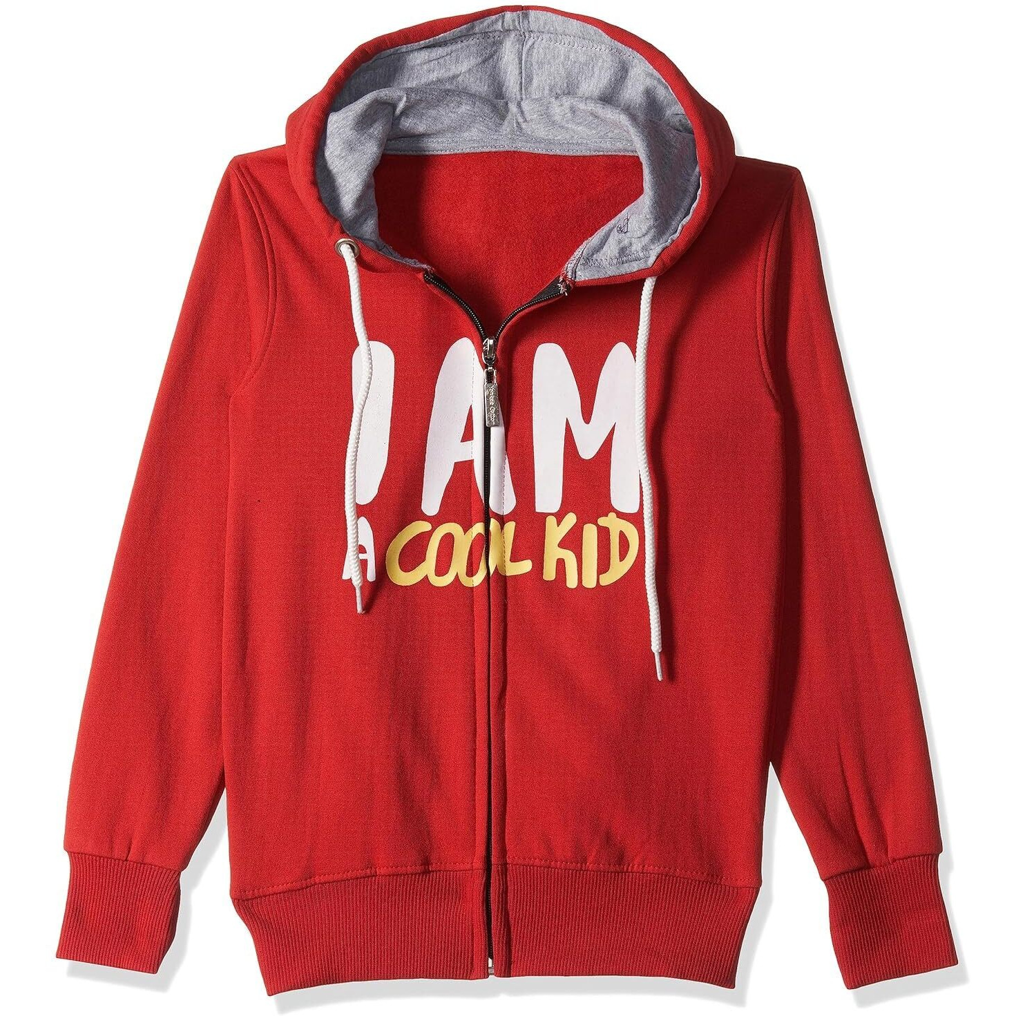 T2F Cotton Hooded Neck Regular Fit Sweatshirt (Boys-Ss_35_Red_11-12 Years)