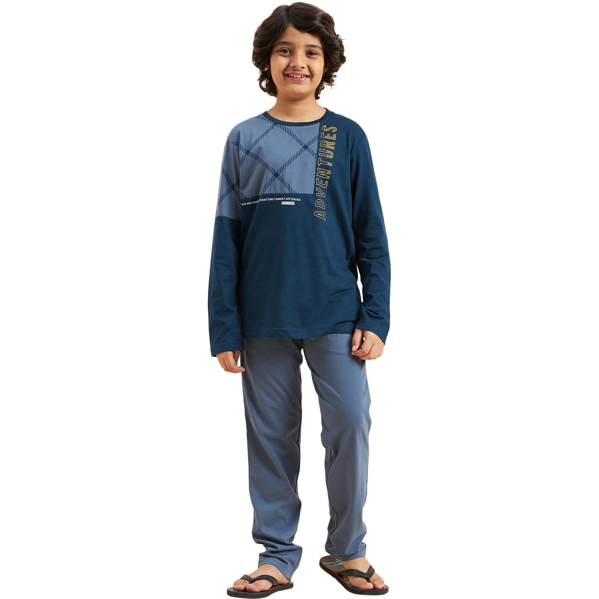 Sweet Dreams Boys Printed Full Sleeves Pyjama Set