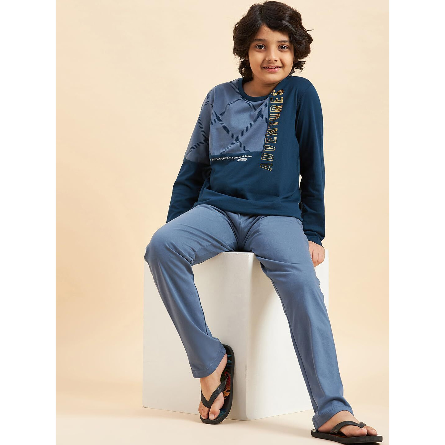 Sweet Dreams Boys Printed Full Sleeves Pyjama Set