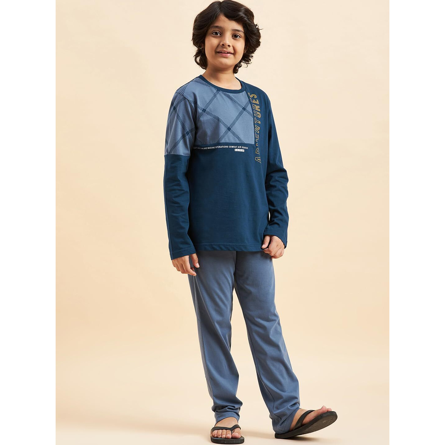 Sweet Dreams Boys Printed Full Sleeves Pyjama Set