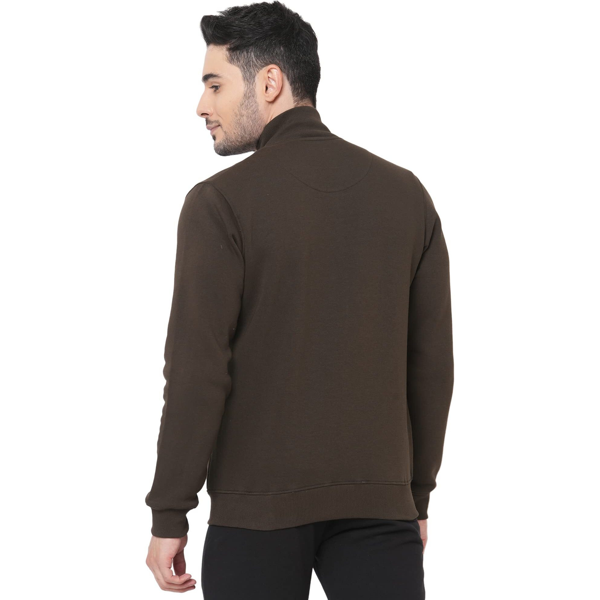 Sweet Dreams Men Solid Sweat Shirt Olive