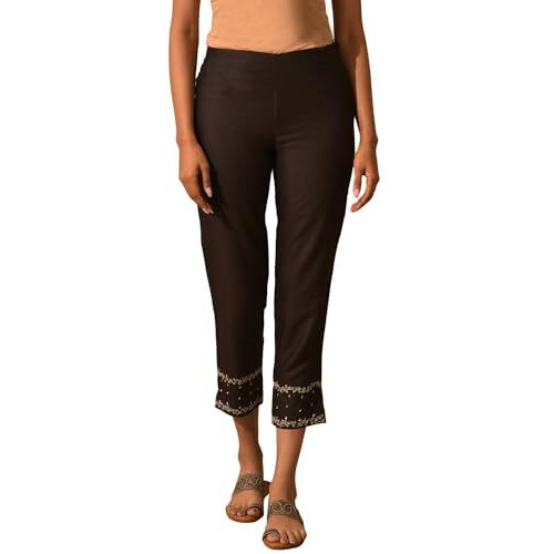 Folksong Strechable Slim Pants For Women | Trousers For Women | W For Woman