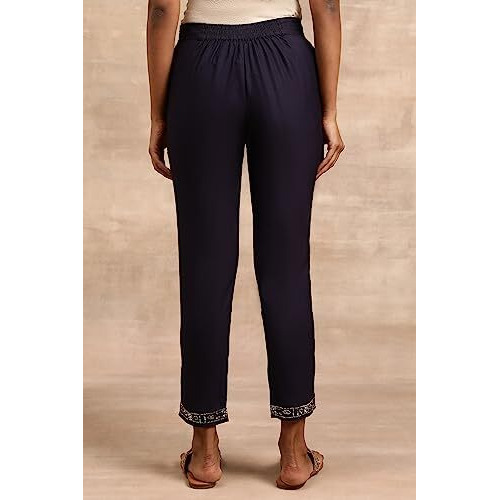 Folksong Strechable Slim Pants For Women | Trousers For Women | W For Woman