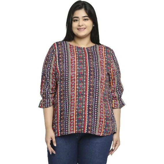 Style Quotient Women Multi Floral Polyester Regular Smart Casual Top