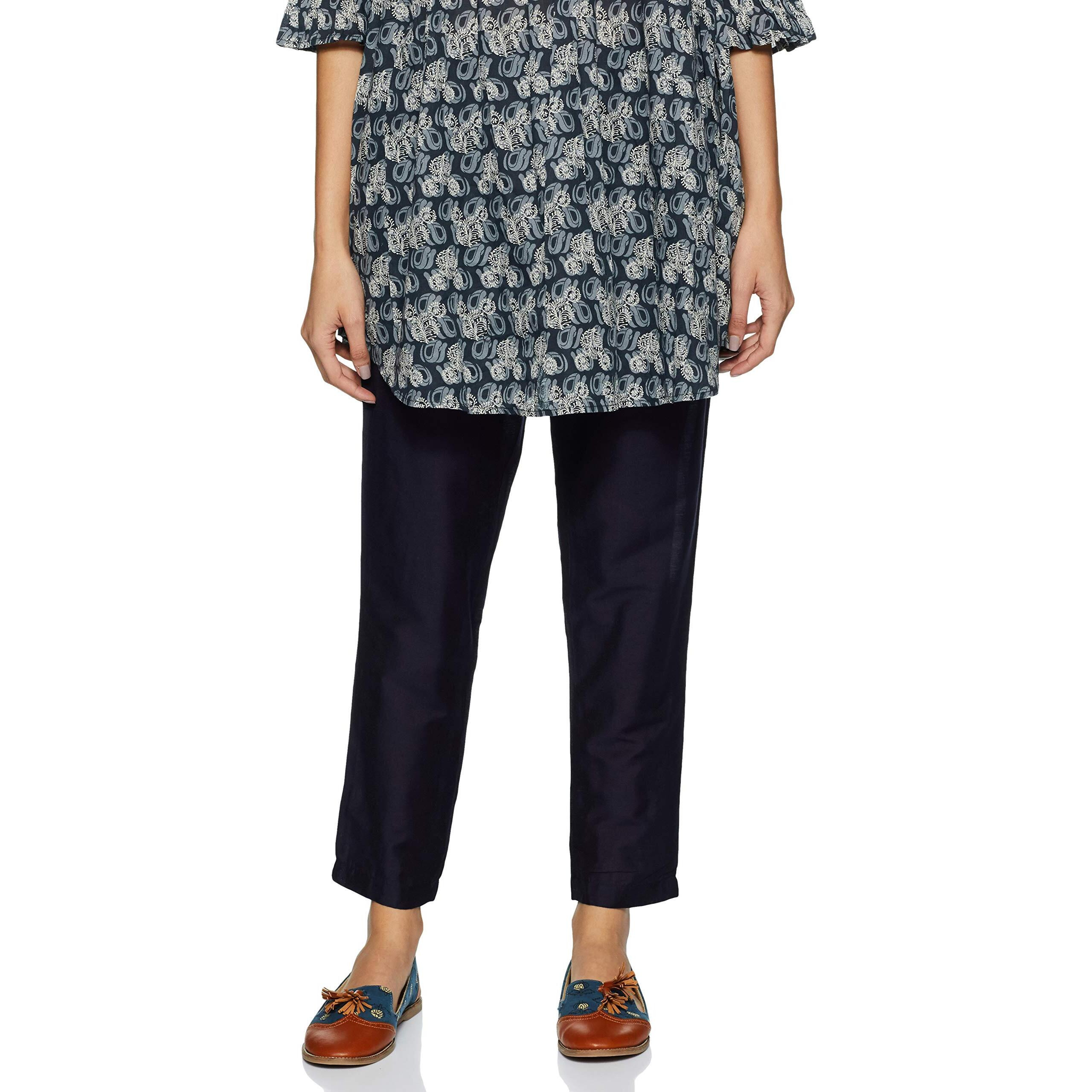 A.W. Enterprises Women's Slim Pants (19Auw60151-212822_Blue_10)