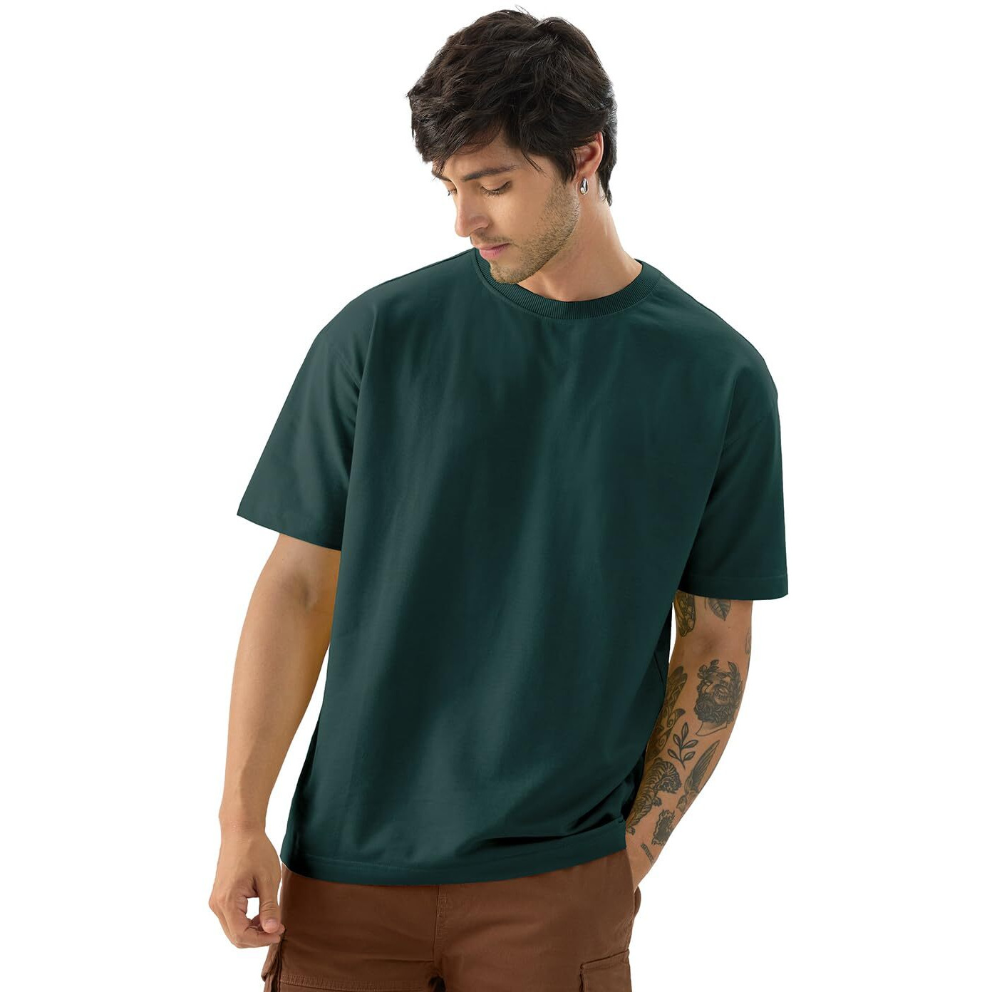 The Souled Storesolids Emerald Greenoversized T-Shirts