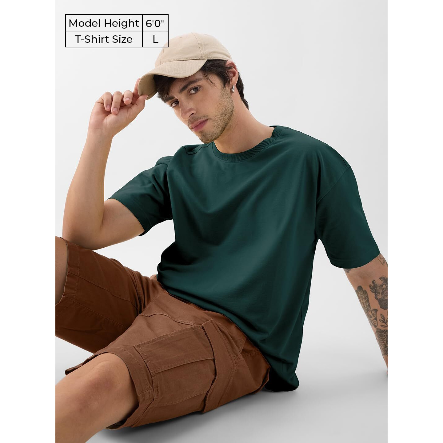 The Souled Storesolids Emerald Greenoversized T-Shirts