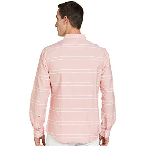 The Indian Garage Co Adult Men's Regular Fit Shirt (1021-Sh119-02_Pink M)