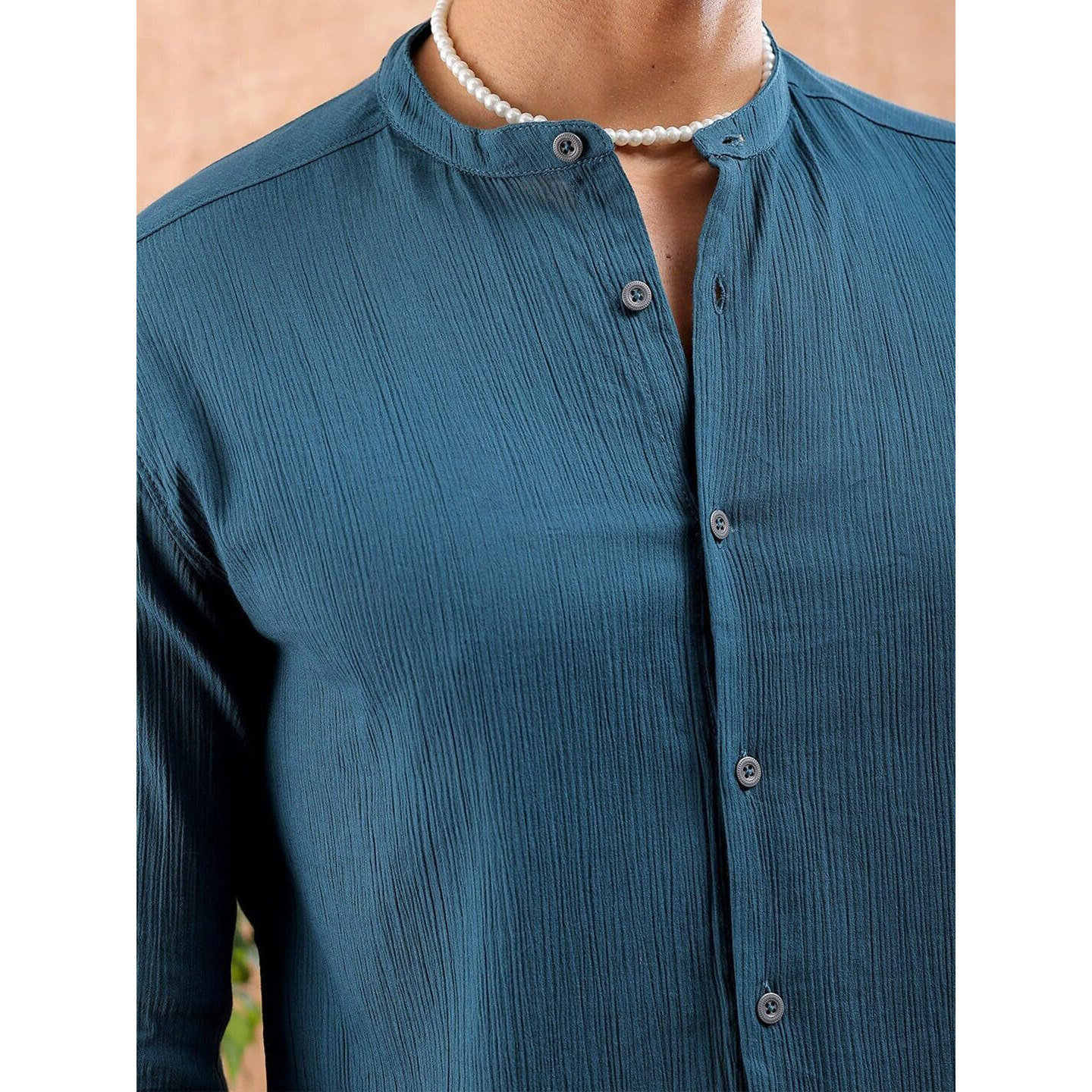 The Indian Garage Co Men's Slim Fit Shirt (0923-Shhtrs-03_Black