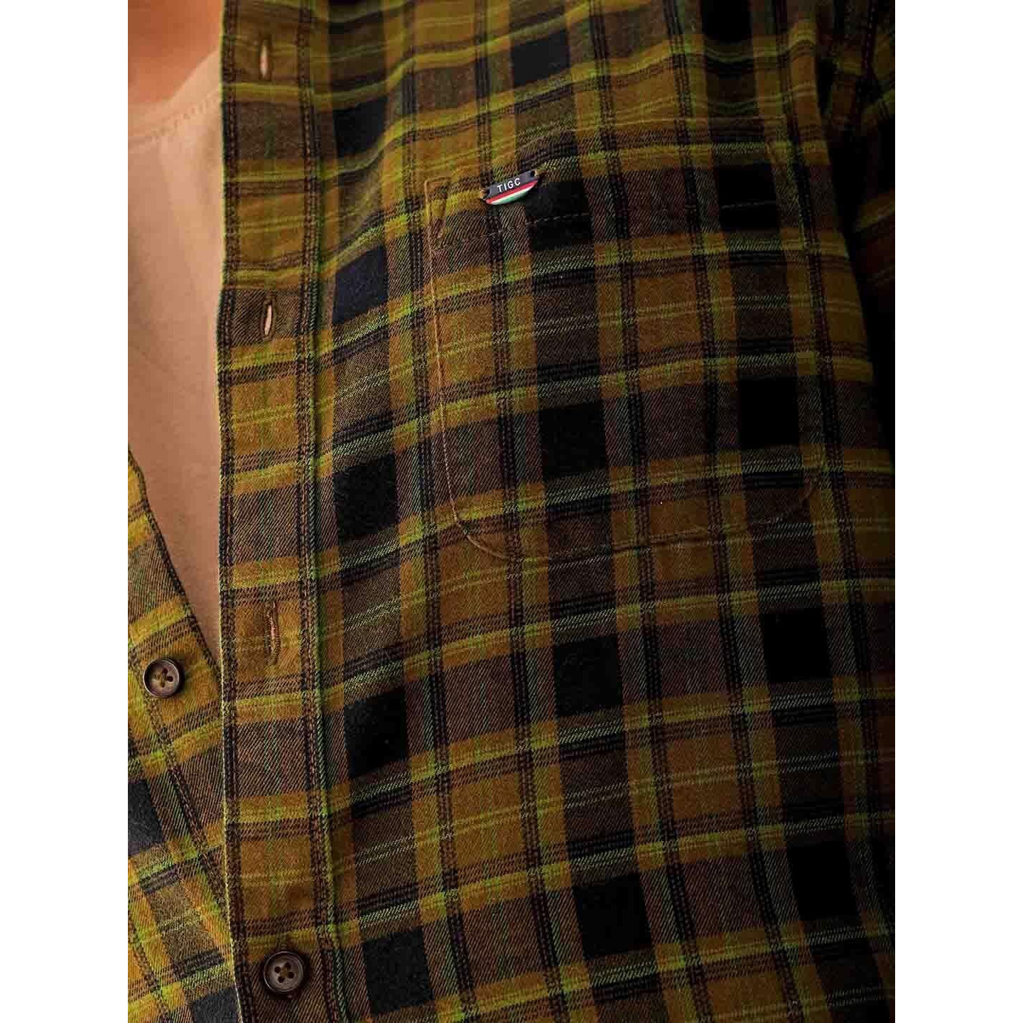 The Indian Garage Co Men's Slim Fit Shirt (1223-Shbcyd-07-02_Green