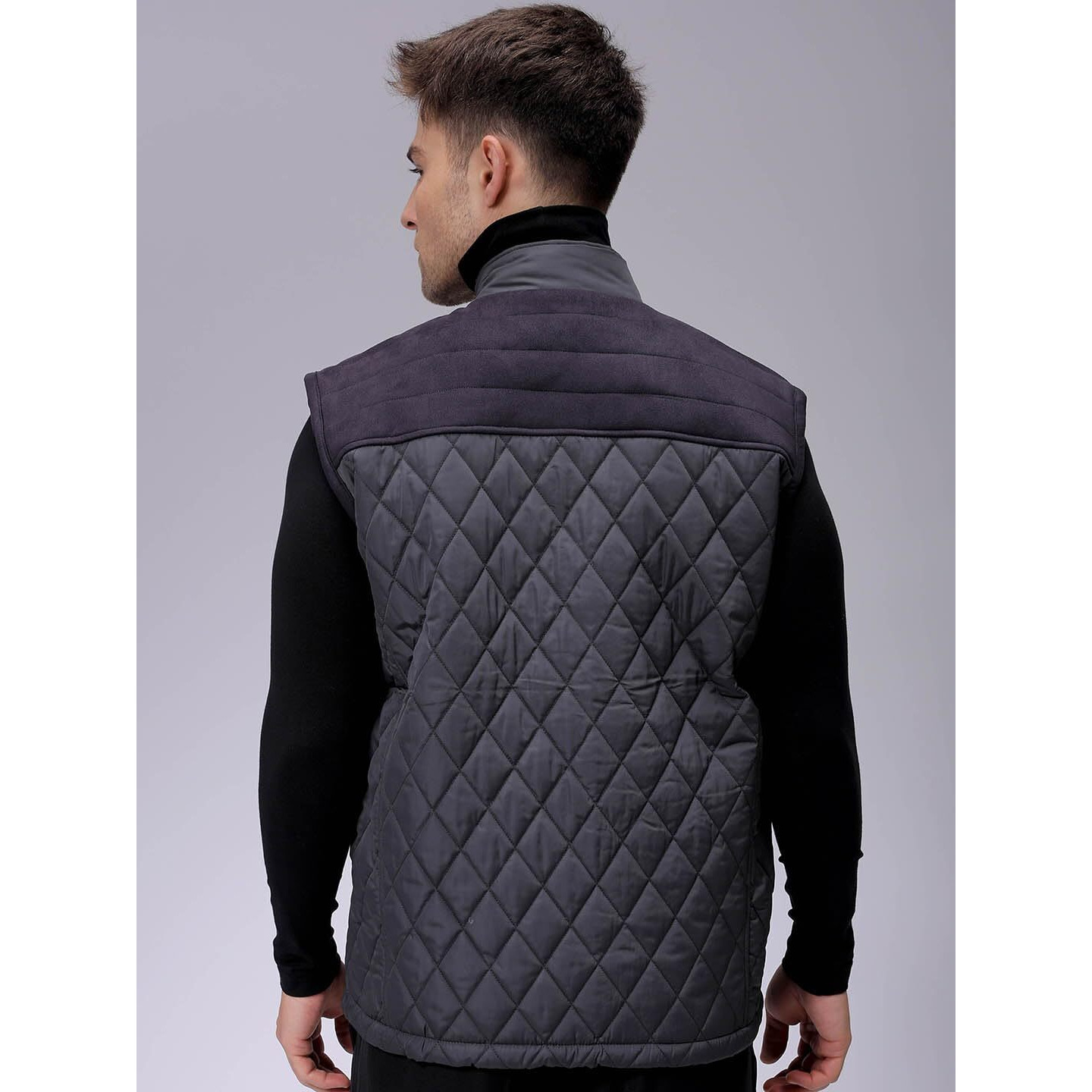 The Indian Garage Co Men's Winter Jacket (0424-Otbkrjktsl-02-Choco-M_Choco