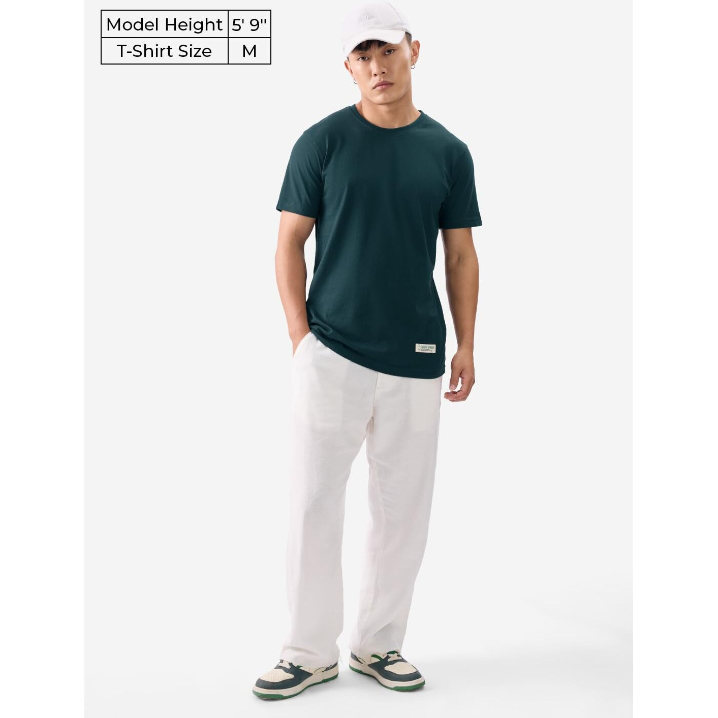 The Souled Store Solids Emerald Green Men And Boys Short Sleeves Round Neck Regular Fit Cotton T-Shirts