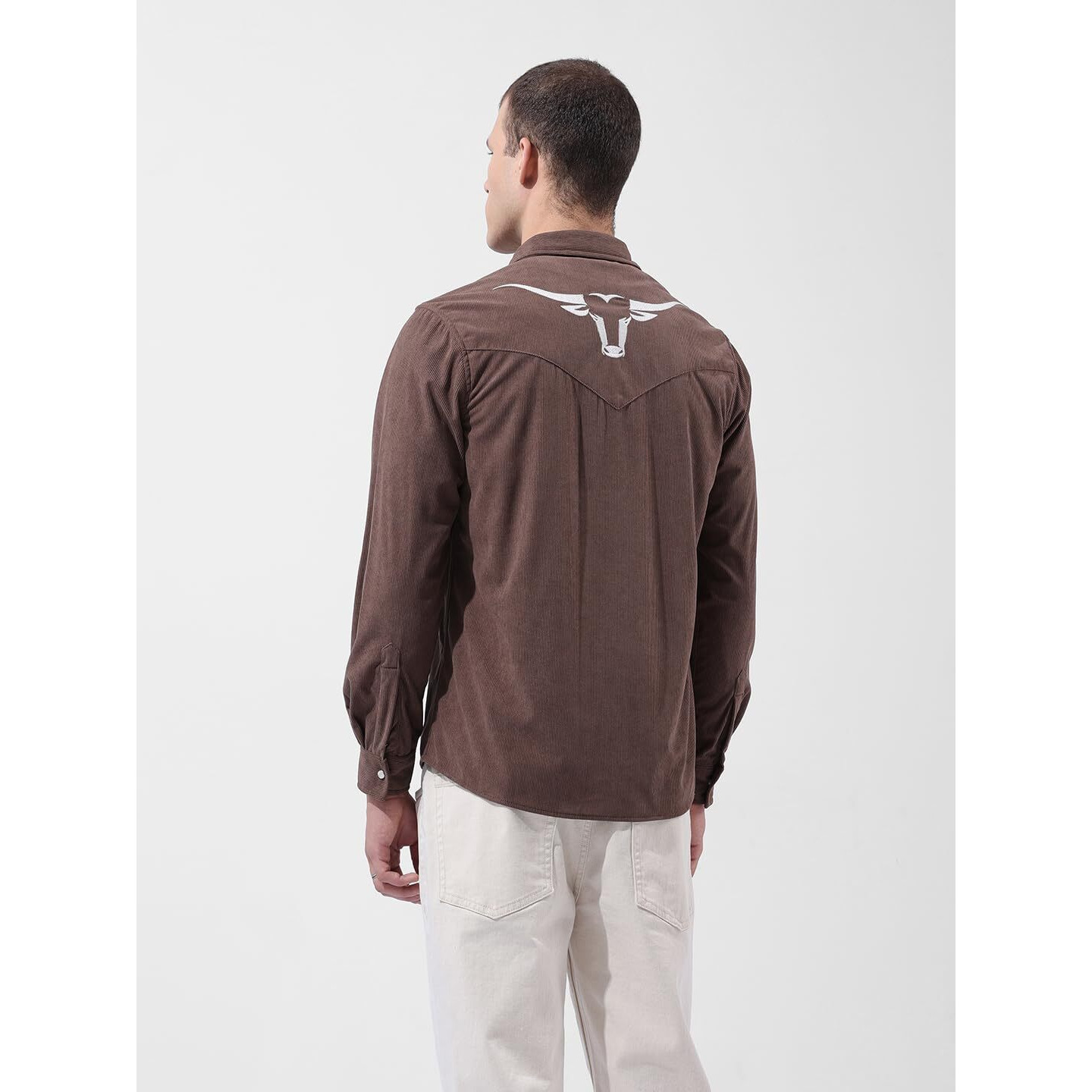 The Indian Garage Co Men's Regular Fit Shirt (1224-Shcdemst-02-2-Brown-M_Brown