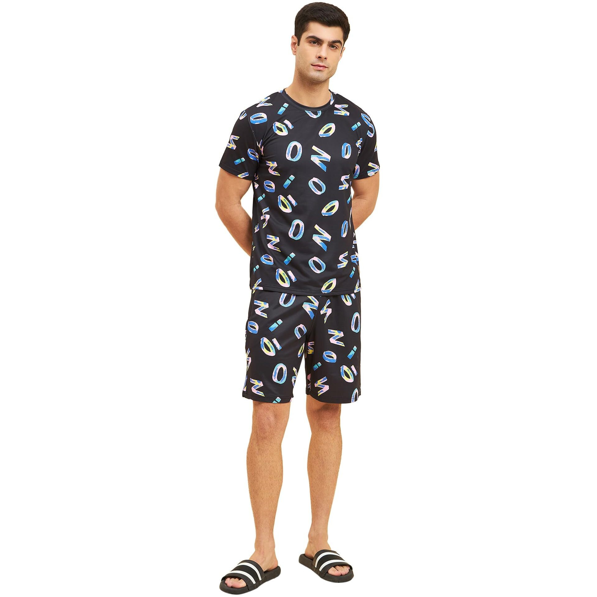 Sweet Dreams Men Printed Shorts Set