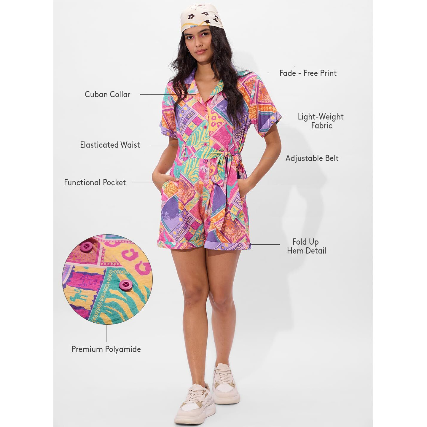 The Souled Store Jungle Vibes Cotton Jumpsuit For Women And Girls