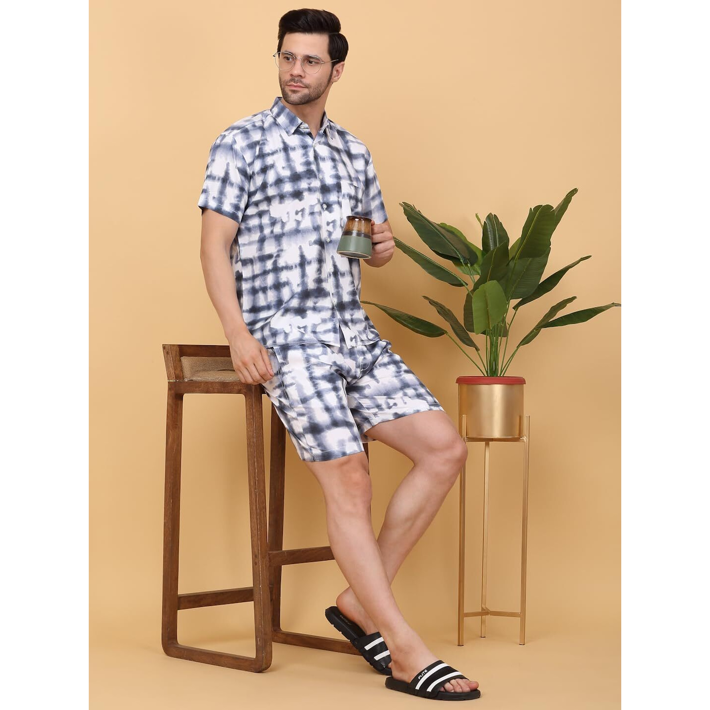 Sweet Dreams Men Printed Shorts Set