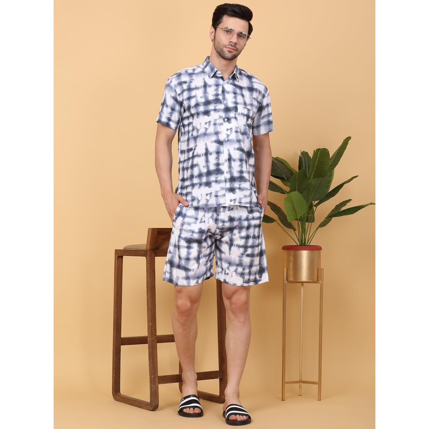 Sweet Dreams Men Printed Shorts Set