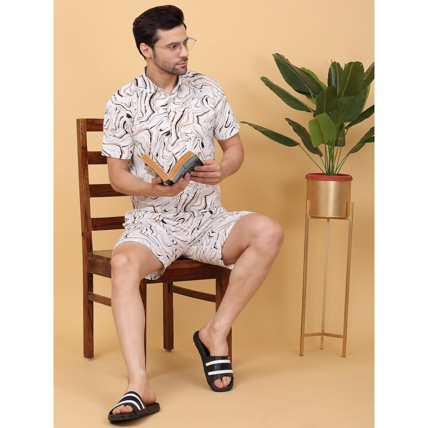 Sweet Dreams Men Printed Shorts Set