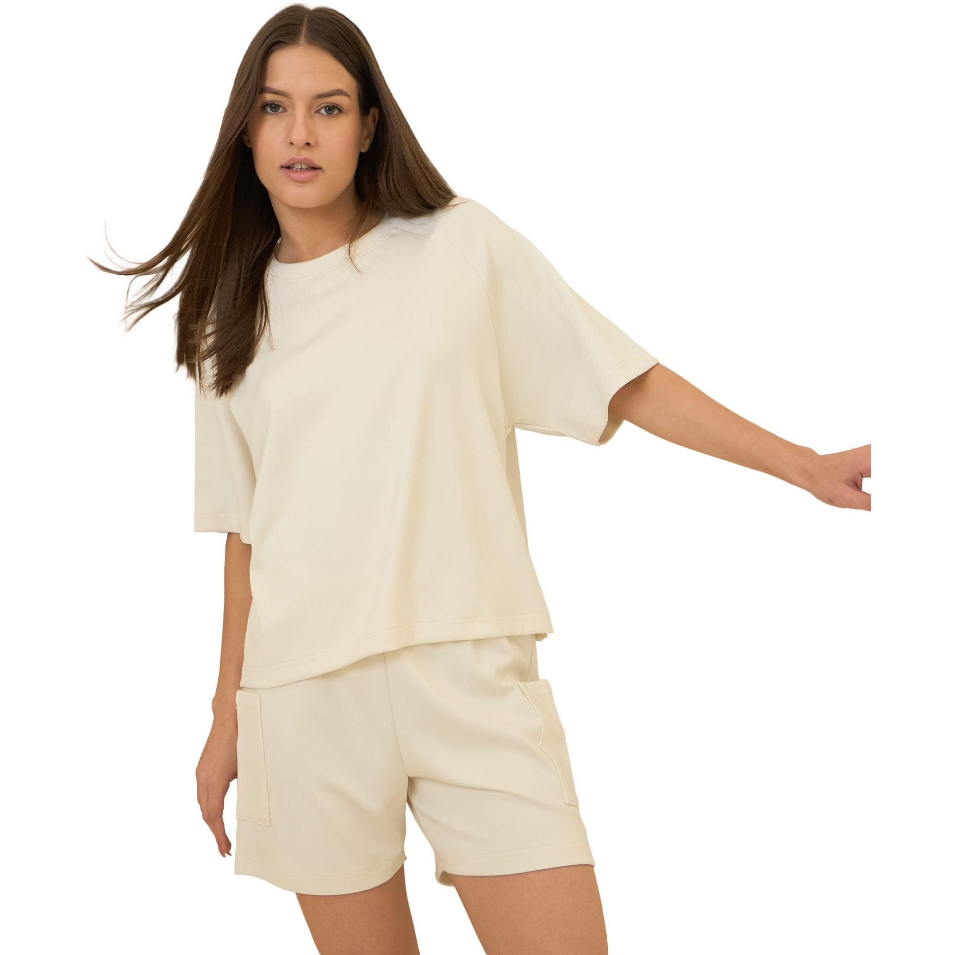 Sweet Dreams Women Oversized T-Shirt With Shorts | Soft Fabric Two-Piece Matching Lounge Set | Casual Stylish Night Wear Set | Relax Fit Sets| Simply Lazy Premium Comfort Collection