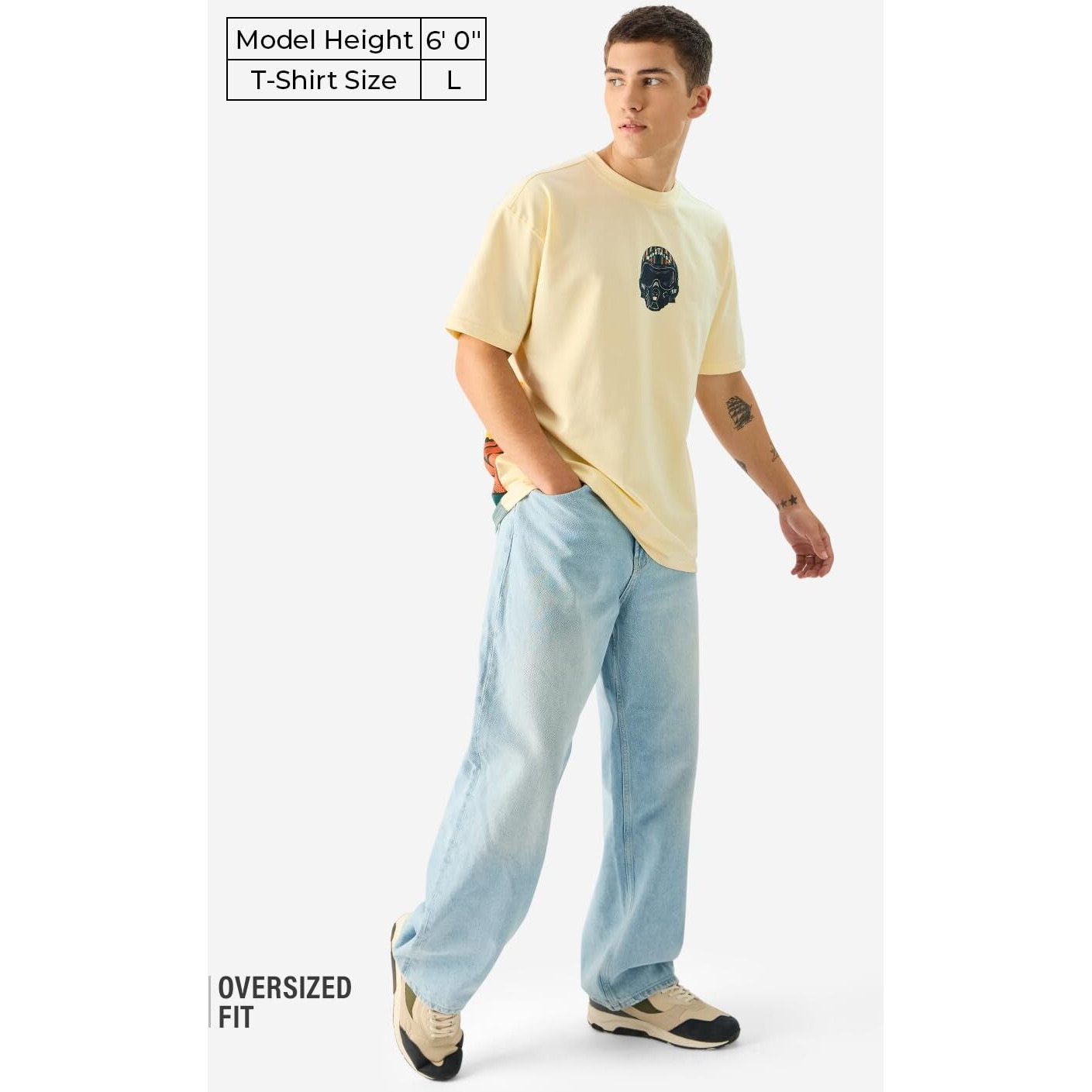 The Souled Store Official Top Gun Jets Off White Graphic Printed Cotton Oversized T-Shirts For Men And Boys - Fly High With Style