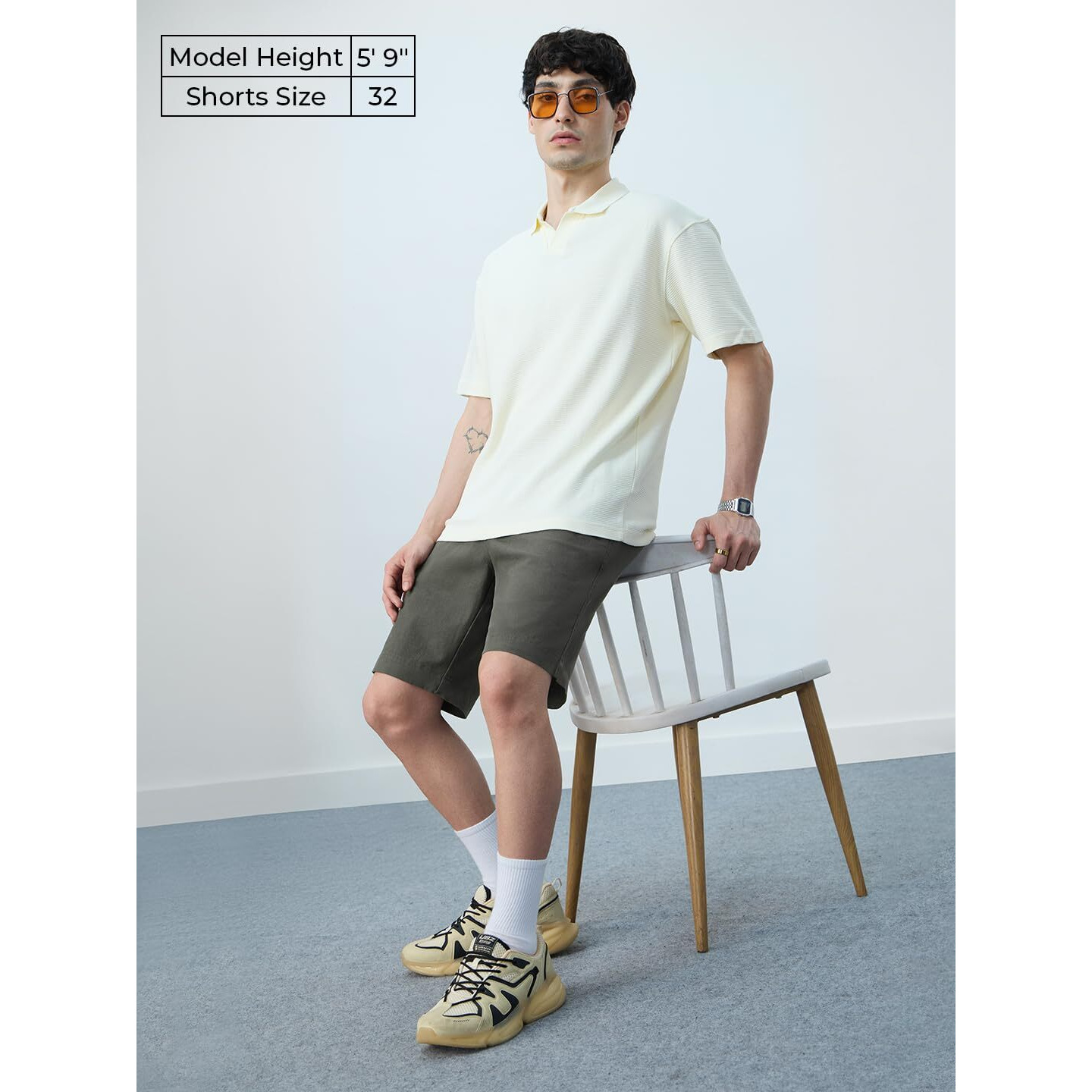 The Souled Store Chino Shorts Slate Green Men And Boys Buttoned Solid Regular Fit Knee Length Cotton Blend Chino Shorts