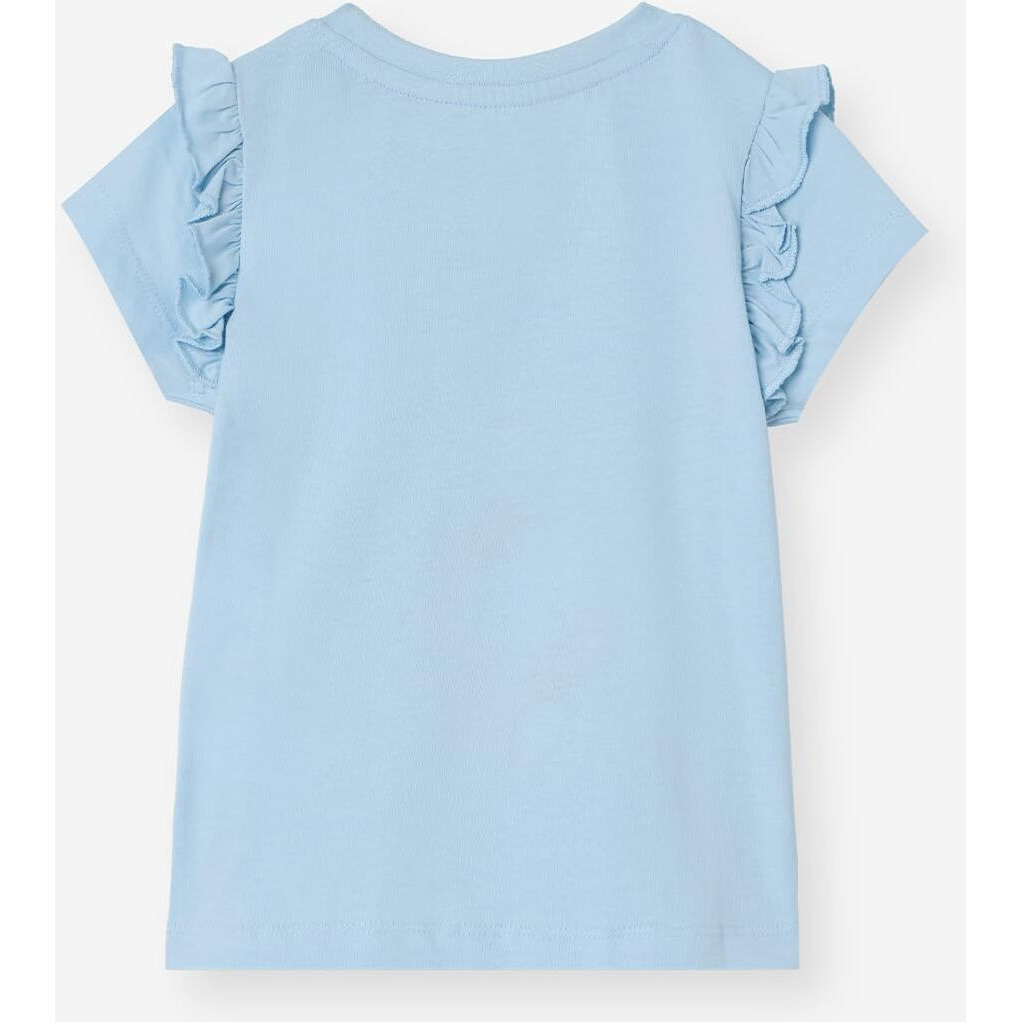 The Souled Store Hello Kitty Kitty Love Girls Short Sleeves Round Neck Blue Graphic Printed Regular Fit Cotton T-Shirts (2-8 Yrs)