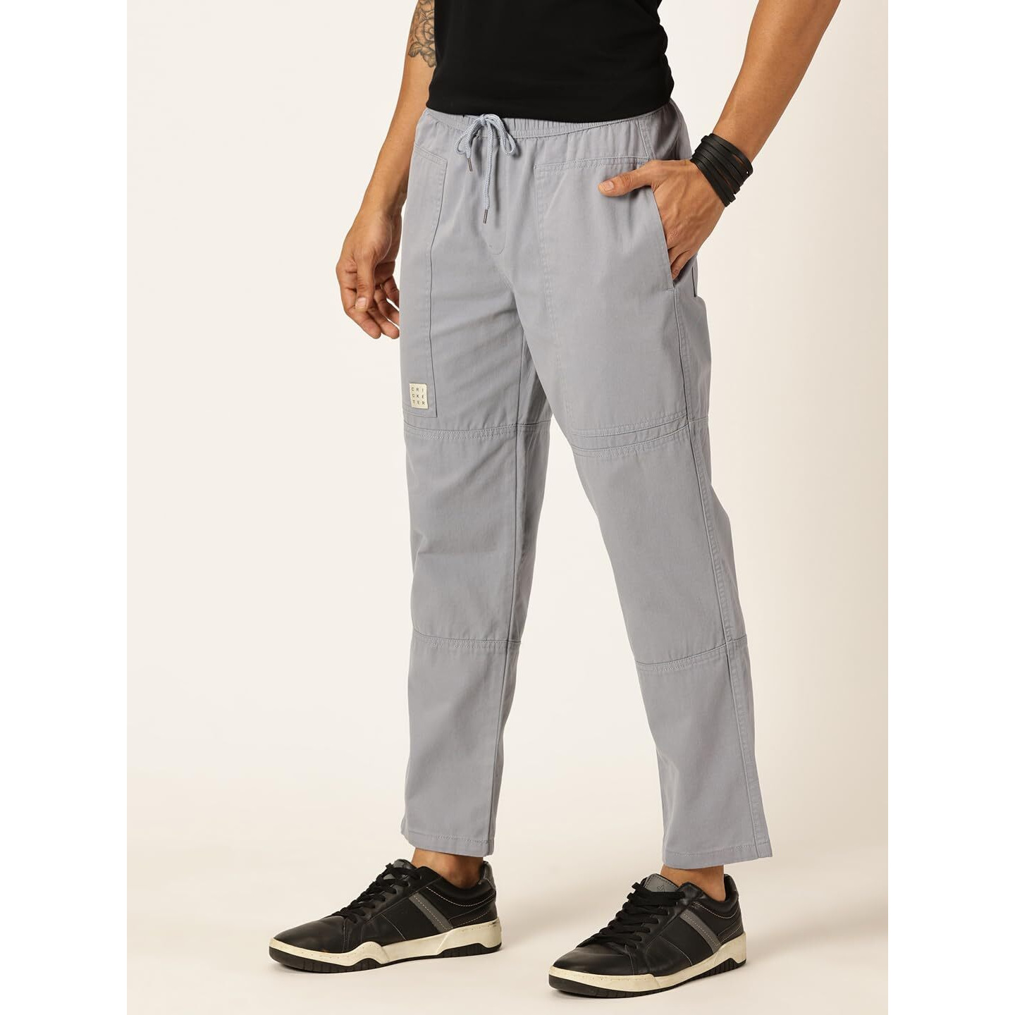 Thomas Scott Men's Relaxed Fit Pure Cotton Trousers Beige