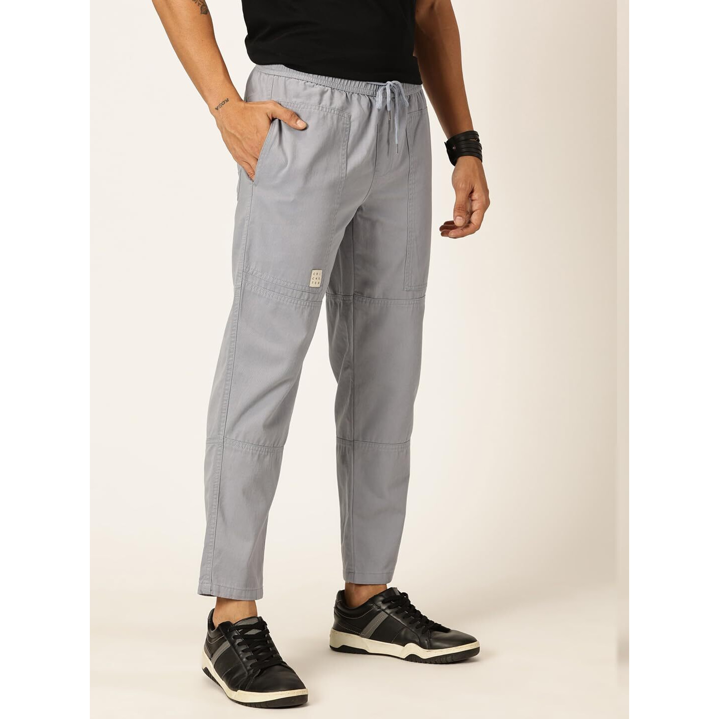 Thomas Scott Men's Relaxed Fit Pure Cotton Trousers Beige