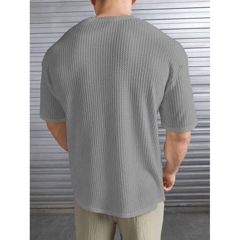 Pivl Men's Summer Round Neck Half Sleeves T-Shirt-2Xl-Grey