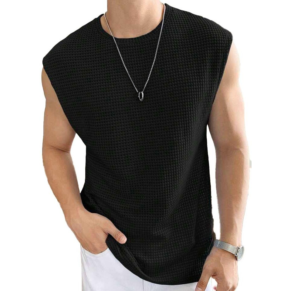 Pivl Men's Summer Sleeveless T-Shirt-2Xl-Black